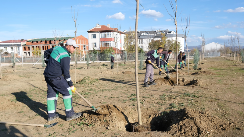 İnegöl Akhisar’da koruluk projesinde ilk etap tamamlandı