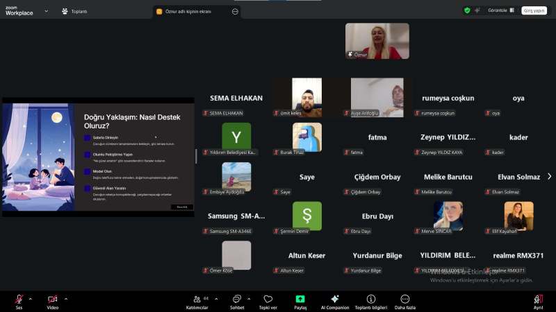 Konuşma bozukluklarında erken farkındalık vurgusu Yıldırım’da öne çıktı